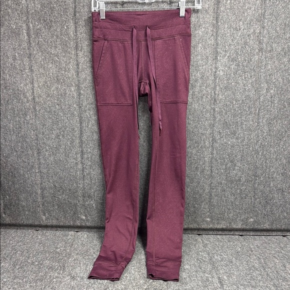 aerie Pants - Aerie Purple Leggings with Elastic Waistband and Tapered Fit